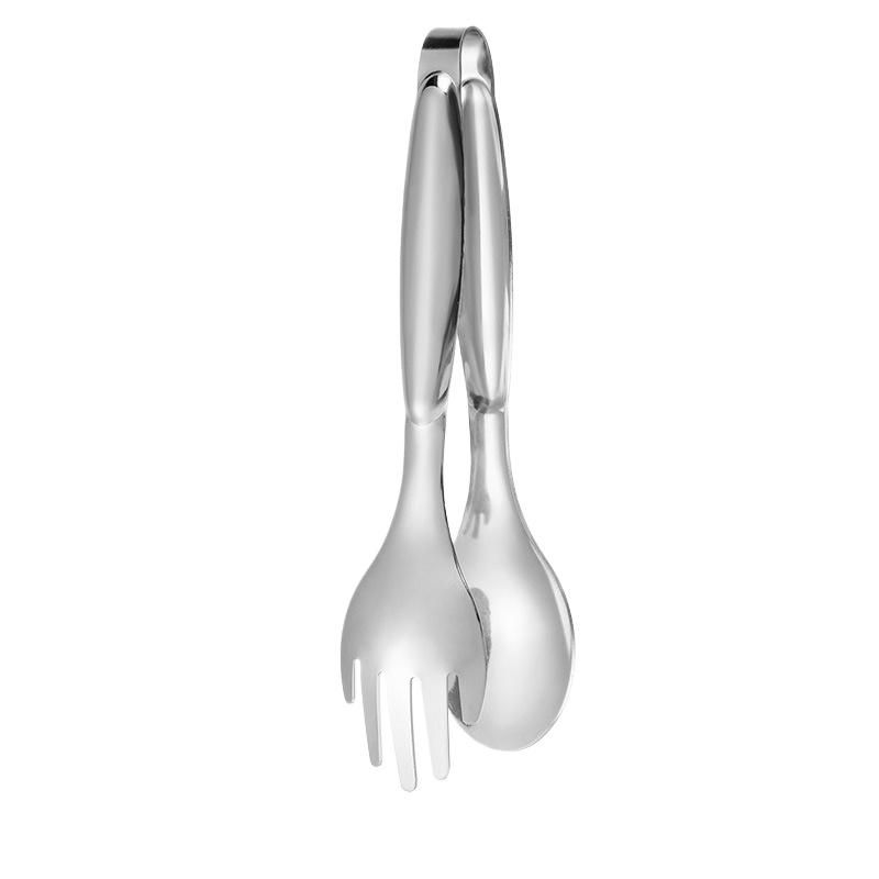 

Stainless Steel Food Tongs Gold Thickened Buffet Food Kitchen Utensils Buffet Cooking Tools BBQ Clips Bread Steak Tong серебряный