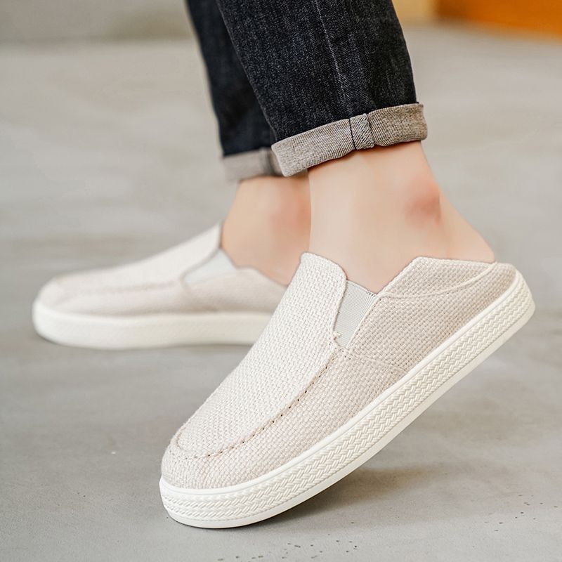Fashion Men's Casual Shoes Plain Canvas Non Slip Sneakers Lightweight Hiking Designer Luxury Without Leather Sale Trends 2025 Male Shoe