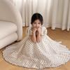 Vestito da Festa a Pois per Bambina Estate Maniche a Bolla Abito da Principessa Eleganza Discreta Stile Coreano Giapponese 2-7 Anni
