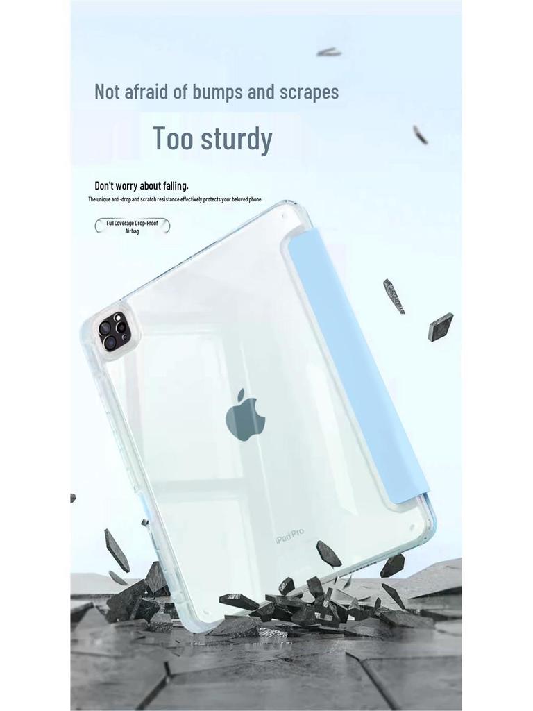 Samsung Galaxy Tab S9 Protective Case: 3+Y Fold, Transparent Acrylic, Full Coverage