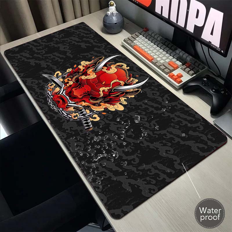 Gaming Esports Mouse Pad Universal Desktop And Laptop Computer Anime ONI Girl Black Office Rubber Anti Slip Pad