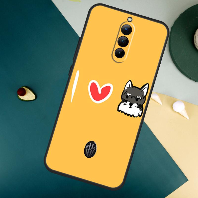 Schnauzer Dog For ZTE Nubia Red Magic 10 Air 8 9 8S 9S 10S Pro Plus 7 6S 7S Pro Red Magic 11 Pro Plus Case