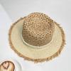 Summer big brim sun hat women's fashion ins seaside sun protection straw hat pastoral pearl face small sun hat