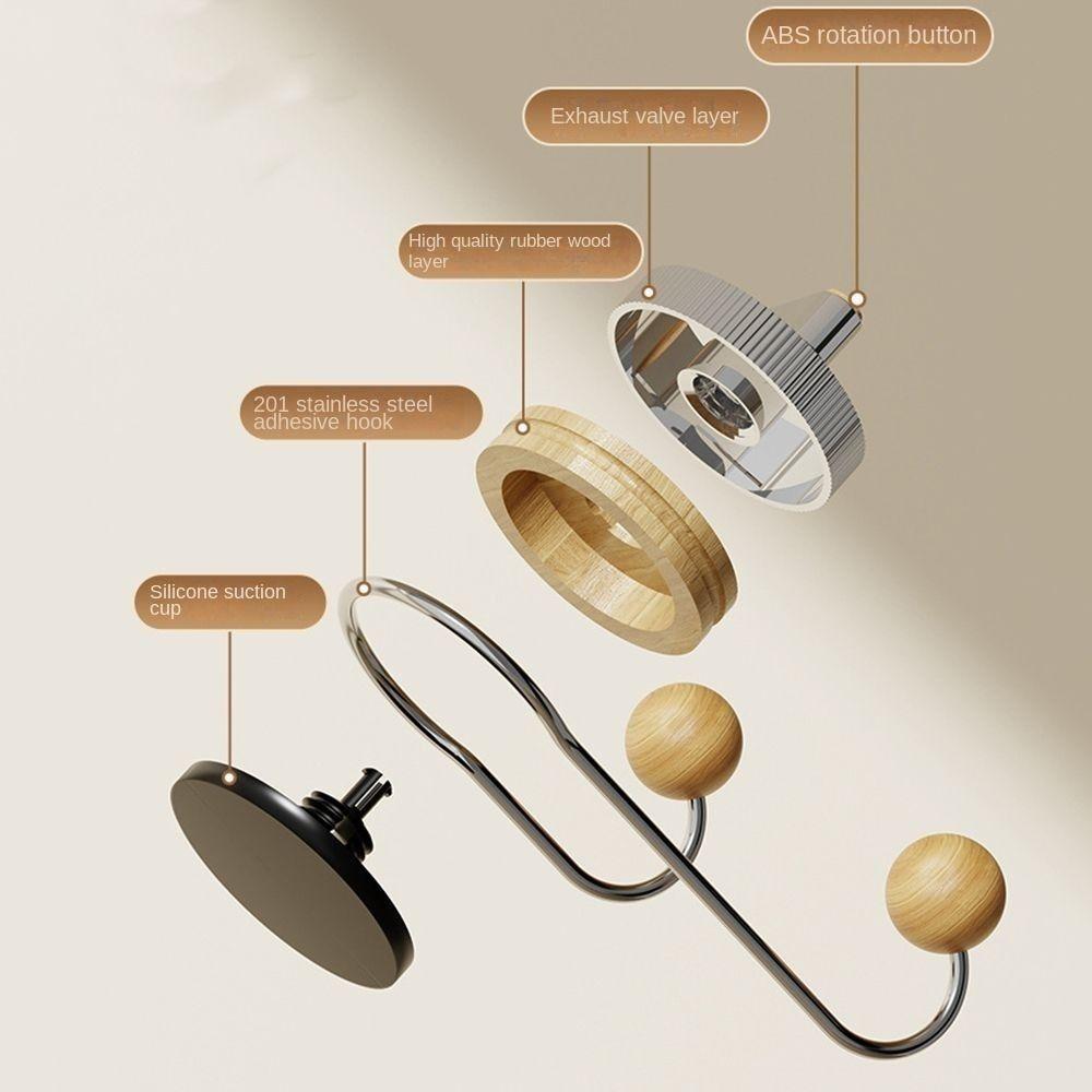 Powerful Suction Cup Hooks Seamless Shower Hooks Practical Wall Hanger Bathroom