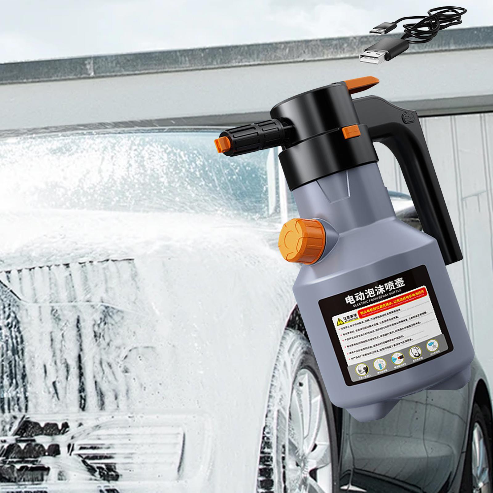 

Электрический распылитель пены, перезаряжаемый, портативный, ручной, для мойки автомобилей, аксессуары для сада, чистки автомобиля, детализации дома серый