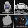 OLEVS Watch Luxury Man Original Square Quartz Watch Stainless Steel Waterproof Luminous Week Date Watches For Man