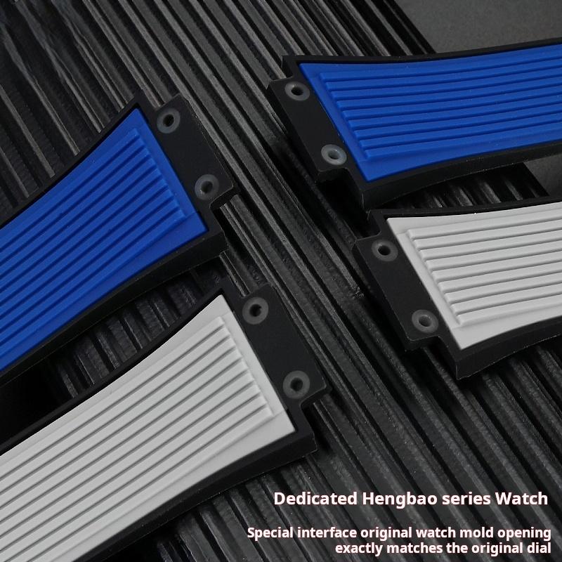 For HUBLOT BIG BANG Series Silicone Rubber Strap 27x17mm Convex Interface Watch Band Men Collapsible Buckle Bracelet Accessories