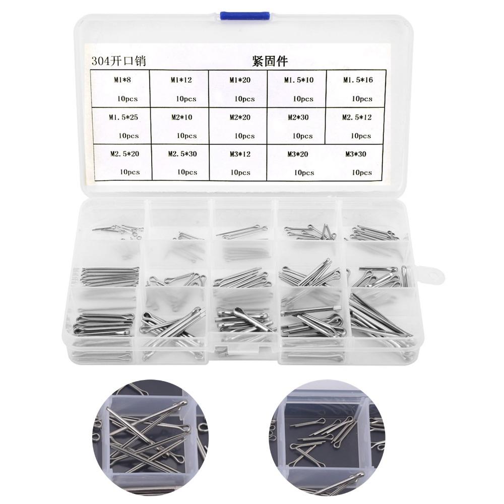 150 Pcs 304 Stainless Steel Cotter Pins Small Cotter Pins 15 Sizes Hardware Pins Heavy Duty Cotter Pin Assortment Kit