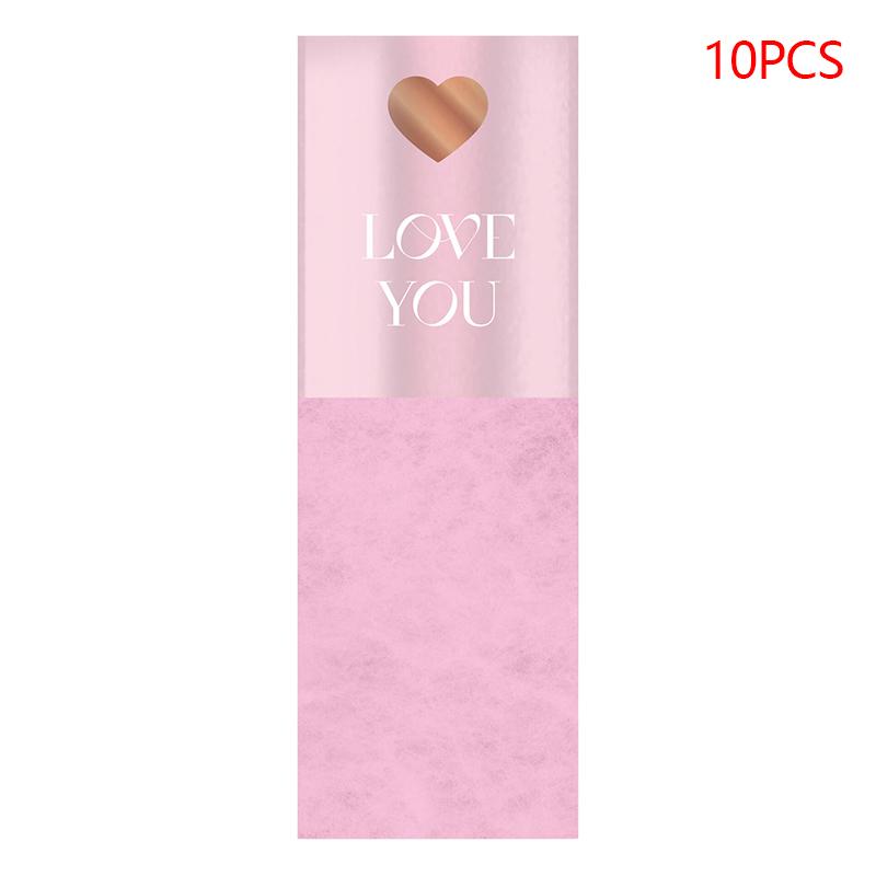 10Pcs Single Rose Sleeves Flower Wrapping Bag Bouquet Packaging Bags Clear Cellophane Floral Wrappers For Valentine'S Day