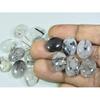 12X15-12X16MM Natural Black Rutile Pear Cabochon Loose Gemstone 18Pcs Lot A-250