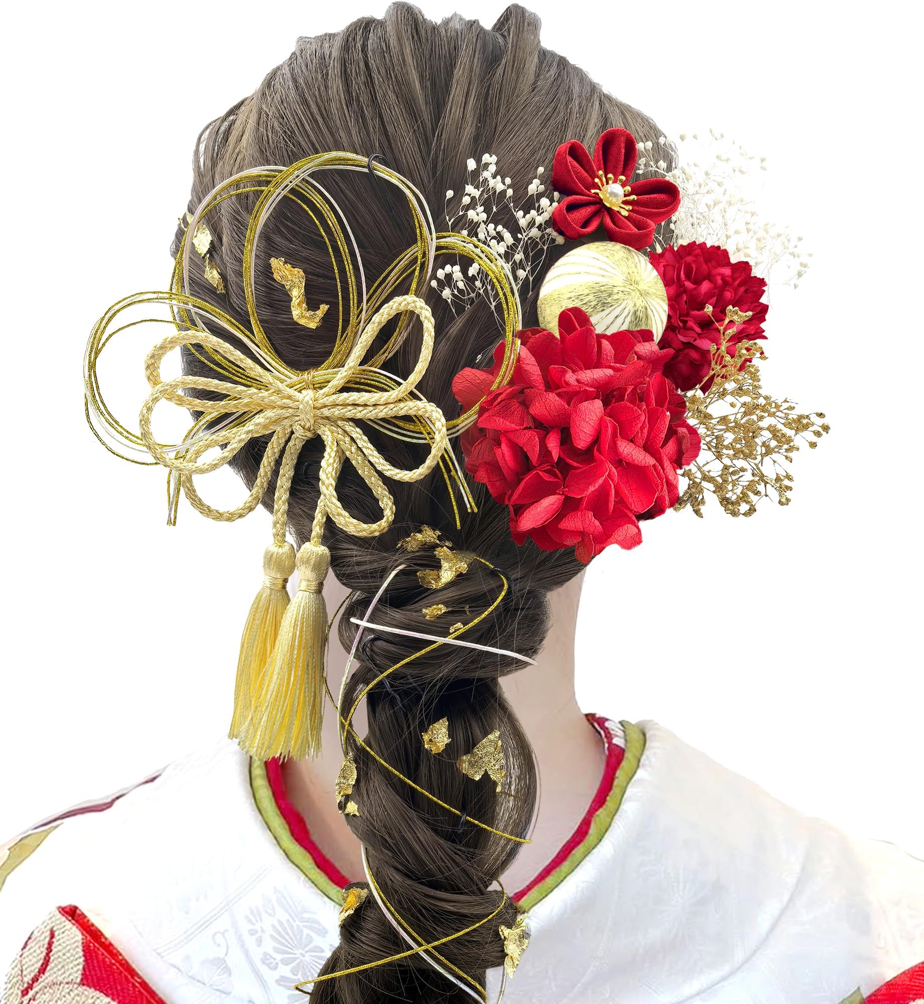 

[Baramoly] Coming-of-Age Ceremony Hair Ornament for Furisode, Graduation Ceremony, Hakama, Japanese Clothing, Kimono, Wedding, Pre-wedding