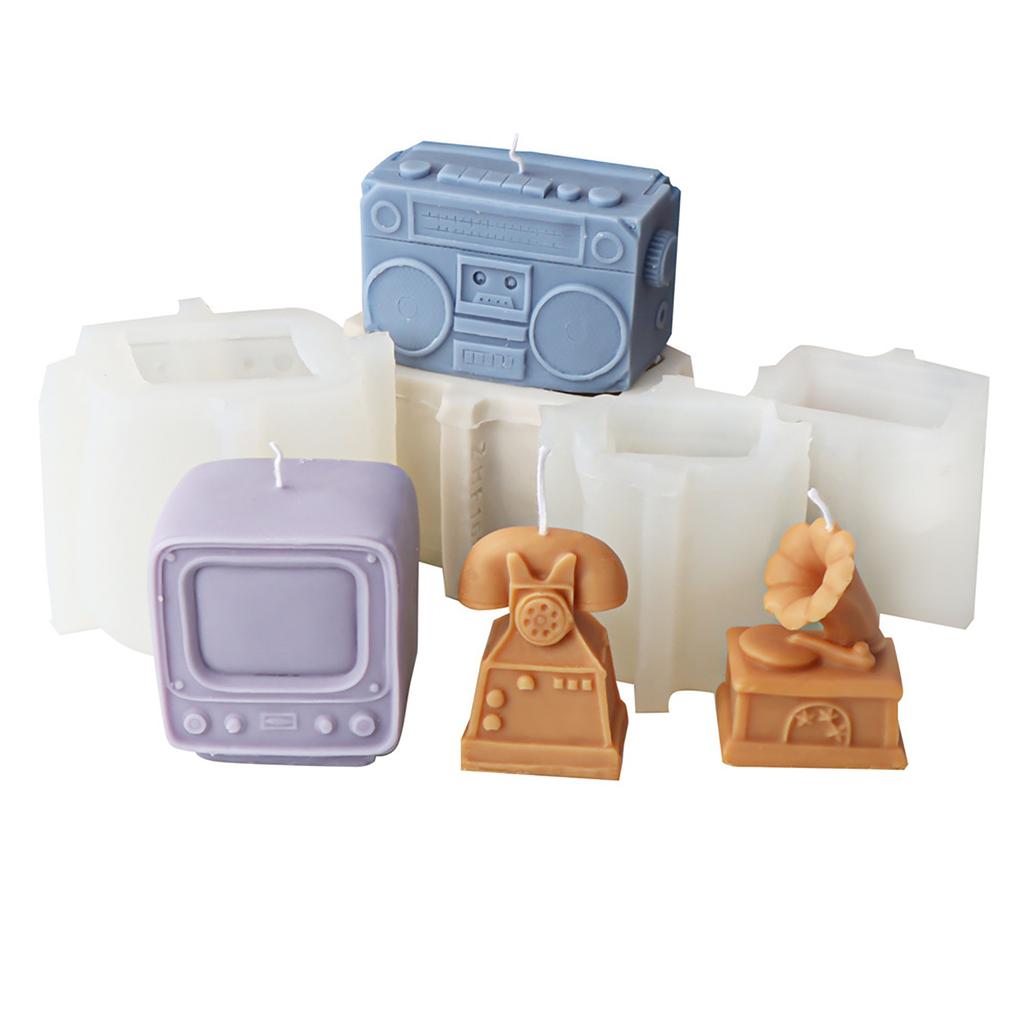 Simulation Television Candle Mold for Making Candle Soap Fondant Decors Silicone Molds Chocolate Baking DIYs Craft