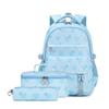 Lishen Student Heart Print 3-Piece Backpack Set
