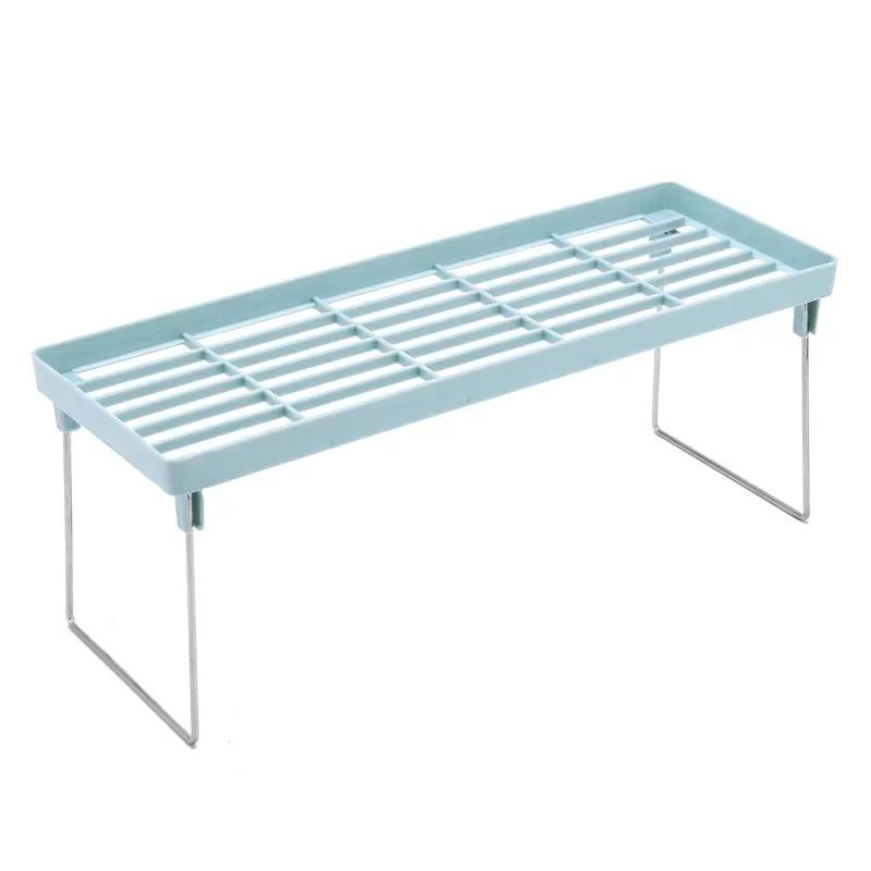 

Kitchen Organizer Rack Foldable Shelf for Spice Bottles Cookware Holders Kitchen Accessories Kitchen Items Dish Drying Rack синій