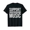 Support Underground Music Jersey T Shirt black vintage Washed graphic Casual For Everyday Wear