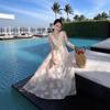 New French Beach Dress Suspender Skirt Elegant Temperament Long Dress Seaside Vacation Dress
