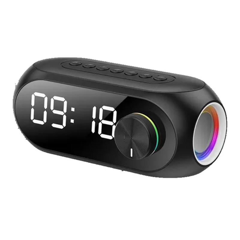 S8 Wireless Bluetooth Speaker Mirror Clock HD Led Multifunction Stereo Speakers Alarm Clock FM Radio TF Card Dual Alarm Clock