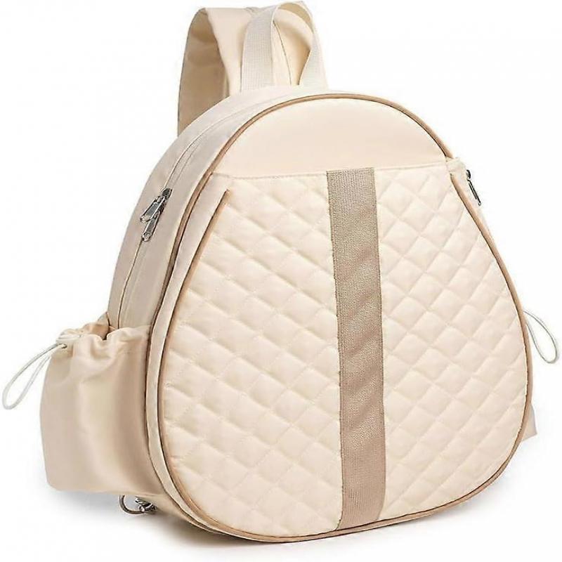 Pickleball Bag Crossbody Sling Paddle Bag With Large Capacity Storage Polyester Beige For Paddles Balls  Items