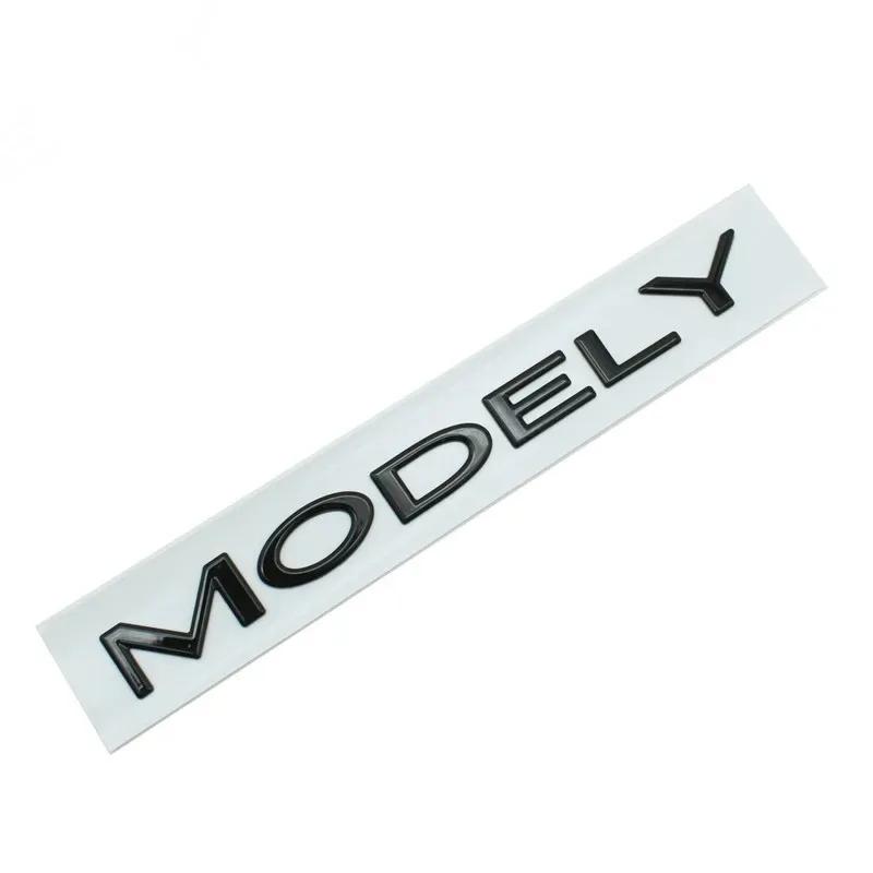 Original 3D ABS Letters Logo For Tesla MODEL 3 Y Car Rear Tailgate Trunk Emblem Badge Decal Stickers Auto Styling Accessories