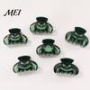 Glow in The Dark Hair Clips Halloween Claw Clips, Luminous Ghost Pumpkin Pattern Acrylic Anti-slip Fluorescent Accessories Grippers for Women