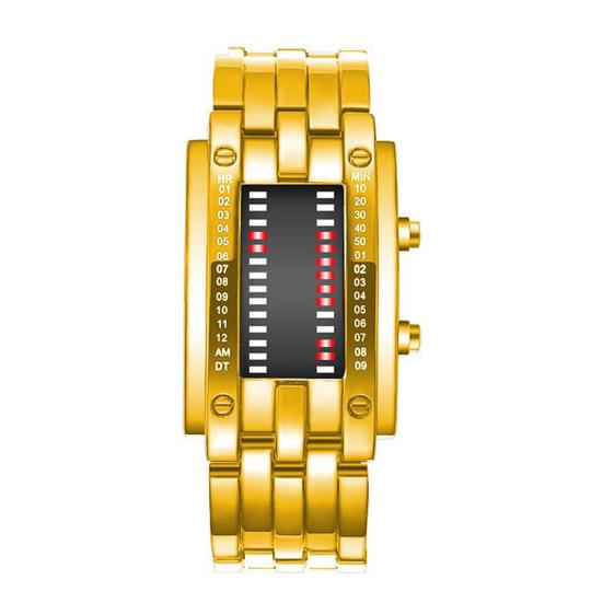 Binary Watch 30 LED Screen Adjustable Meters Waterproof Binary Comfortable to Wear Fashion