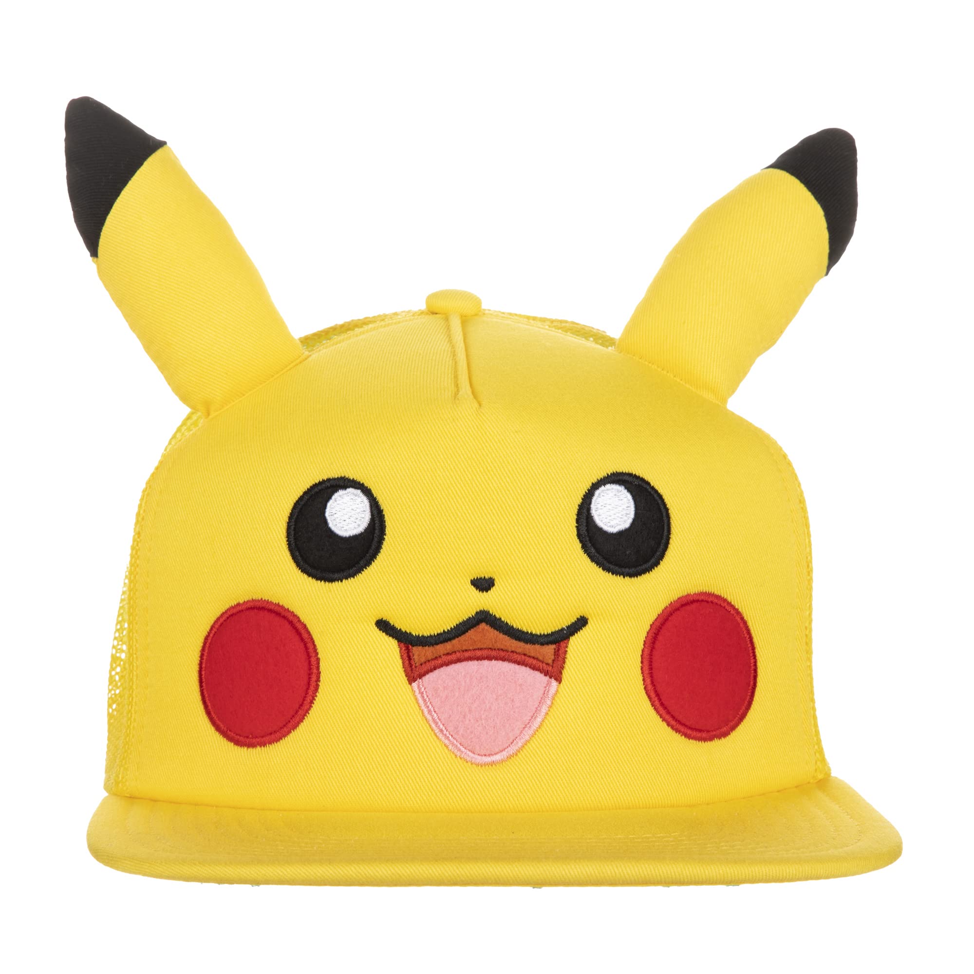 Licensed Pokémon Pikachu Big Face Cosplay Embroidered Snapback Cap