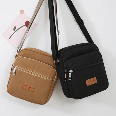Unisex dicke Canvas Umhängetasche: Lässige Business-Umhängetasche & Münzbörse