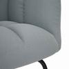 Rocking Chair with Footstool Light Grey Fabric