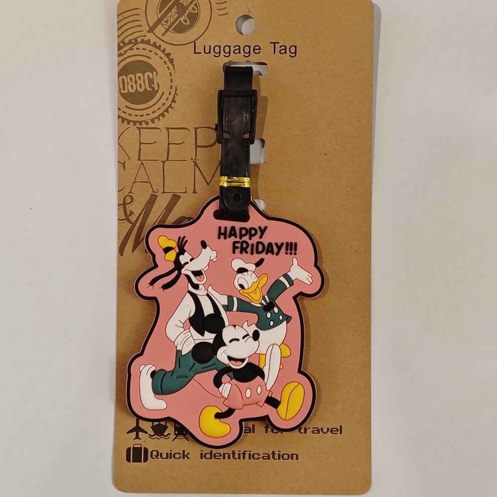 Cute Cartoon Bowknot Silicone Luggage Tag - White Palm Design