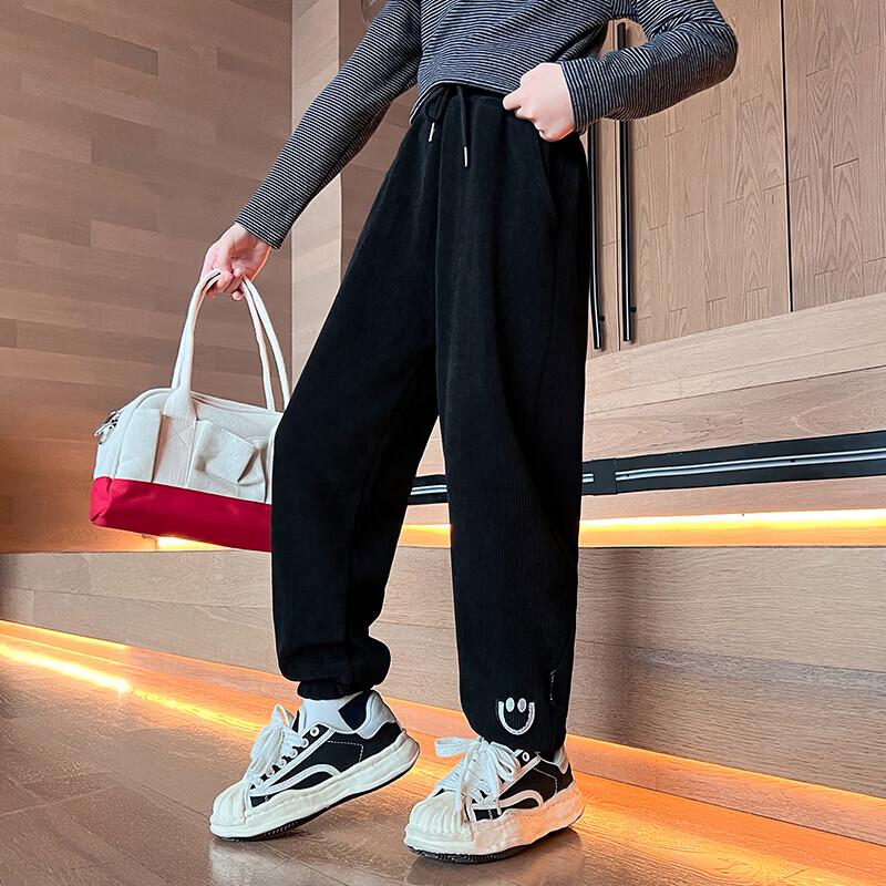 Girls' Autumn/Winter Fleece-Lined Casual Sweatpants