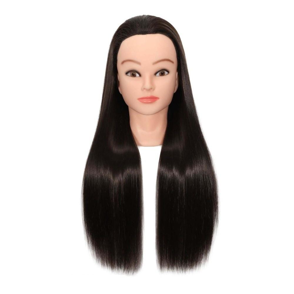 Head Model Long Hair Training Head Synthetic Hairstyle Manikin Head Adult Manikin Head Barbershop