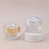 1pcs Luxury Diamond 50g Glass Face Cream Jar With Lid Acrylic Cosmetic Jar Container For Cream Lotion Jars Travel Lotion Bottle