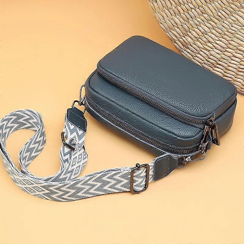 Women's Mobile Phone Shoulder Bag Genuine Leather Crossbody Bag Ladies Cell Phone Bag for Hanging, Shoulder Bag Ladies Small Modern Bag with Wide Shou