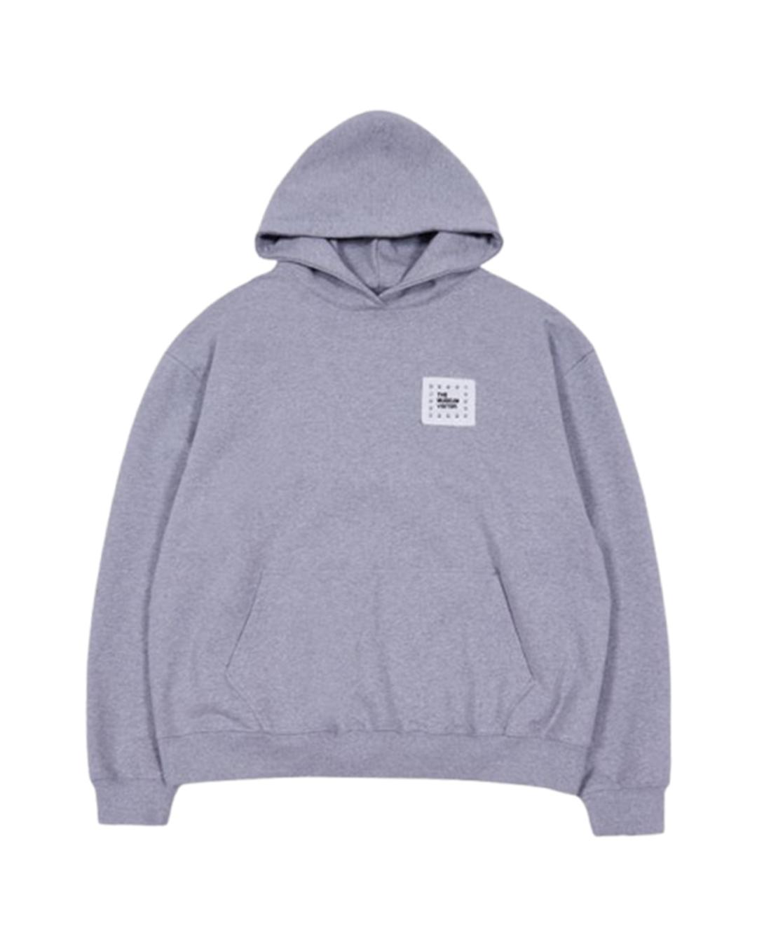 The Museum Visitor Cubic Logo Stitched Essential Hoody (Grey) L