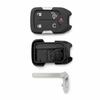 5 Button Key Fob Shell Replacement with Emergency Key Blade for Chevy Silverado GMC Sierra 1500 2500HD 3500HD HYQ1EA HYQ1ES