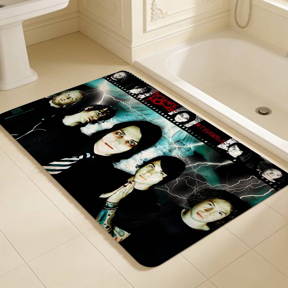 Emo Band My Chemical Romance Rock Band Floor Mat Rectangle Anti-slip Home Soft Badmat Front Door Indoor Outdoor Mat Welcome
