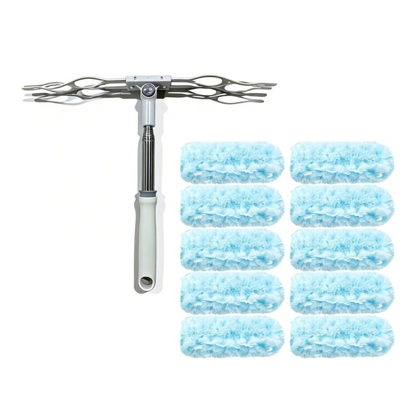 

Heavy Duty Dusting Starter Set with 10Refill for Cleaning Ceiling Fan High Ceiling Car Duster Set with Extendable Handle 1