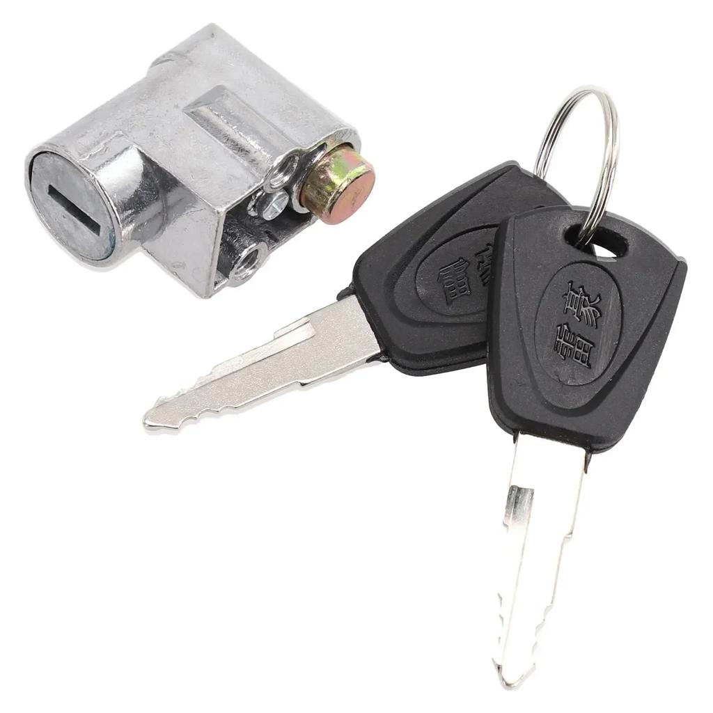 Battery Safety Lock With 2*Keys Motorcycle Electric EBike Scooter  Ignition Lock Metal Kit Replacement