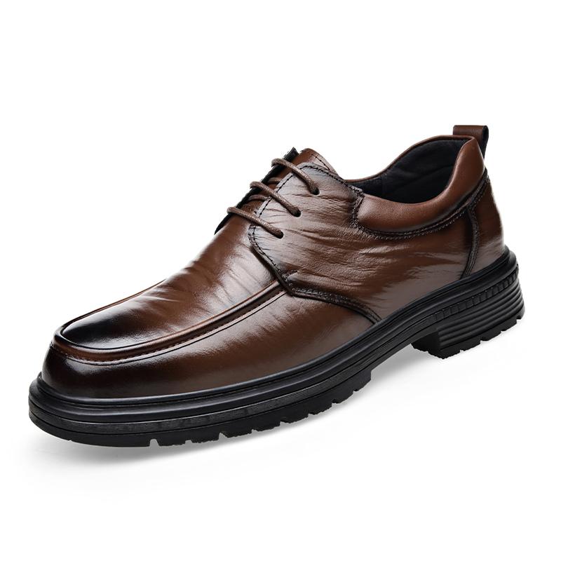 

Fashion Classic Thick Soled Raised Men s Brogue Shoes Crocodile Pattern Casual Loafers Versatile Men s Dress Shoes Business Parties 44 коричневый