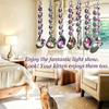 Glass Sunlight Pendant Set, 10 Piece Faceted Accent for Window Display, Party Styling and Home Room Display Use