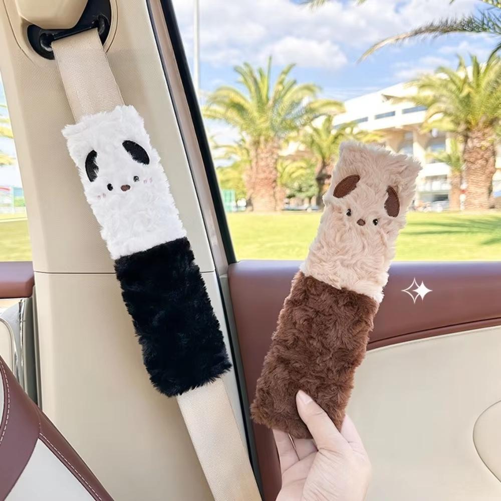 Automobile Safety Belt Decoration Cartoon Animal Seatbelt Cover Shoulder Pad Plush Automobile Accessories Car Decorations