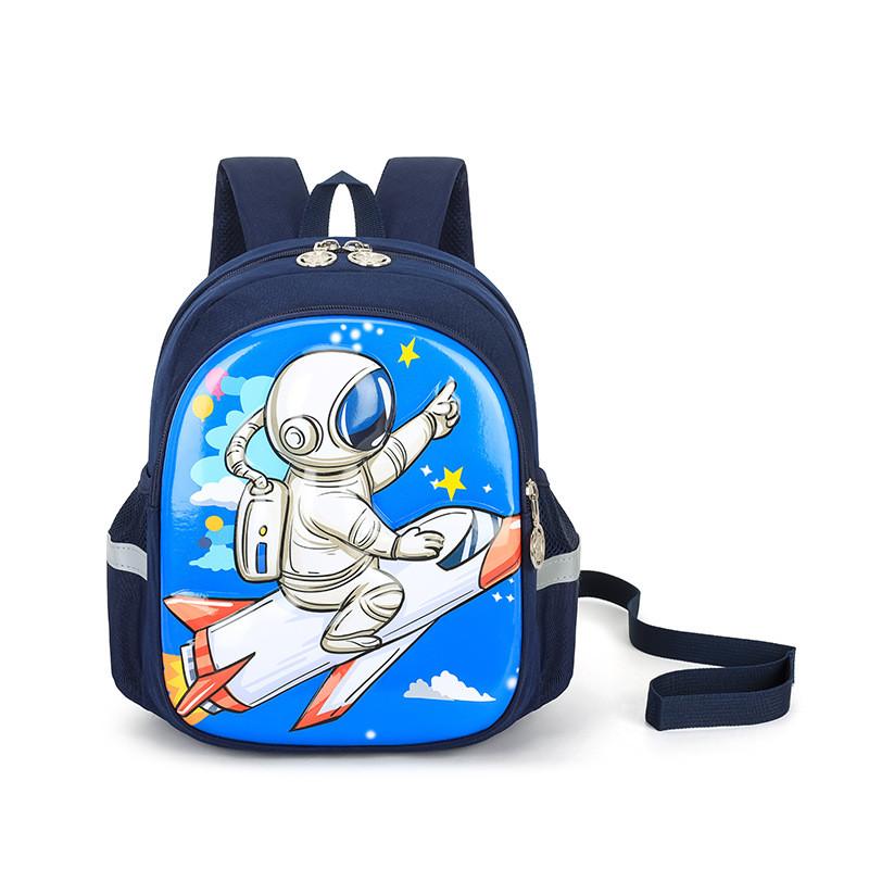 Adorable Cartoon Hard Shell Backpack For Kids With Playful Designs In Blue And Pink