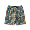 Pantaloncini da Spiaggia Stampati 3D Birra Retro da Uomo con Coulisse da Strada, Pantaloncini da Surf per Festa Vacanza Estiva