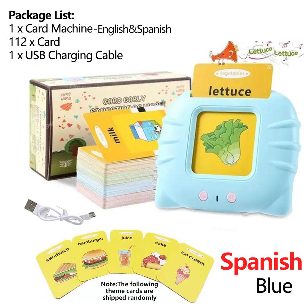Praatkaarten Leren Machine Voor Peuters Engels Spaans Italiaans Arabisch Audio Vroeg Educatief Speelgoed Cadeau