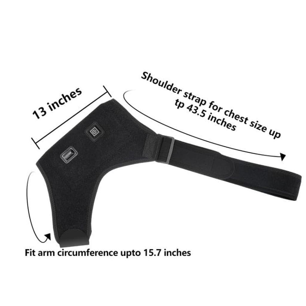 Electric Heated Shoulder Brace Wrap Pain Relief 3 Heat Levels Heating Pad Health Care Arm Shoulder Massage Support Belt Strap