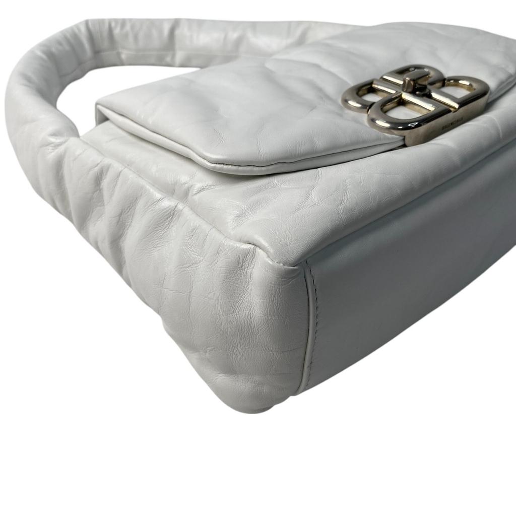 Gebrauchte BALENCIAGA Handtasche weiß/Silber Gummi Damen