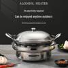 Stainless Steel Windproof Alcohol Stove for Outdoor & Indoor Use - Ideal for Hot Pots, Dorms, Restaurants & More