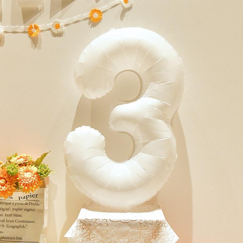 32 Inch White Number Balloons 0-9 Large Digital Foil Helium Ball Wedding Birthday Baby Shower Graduation Anniversary Party Decor