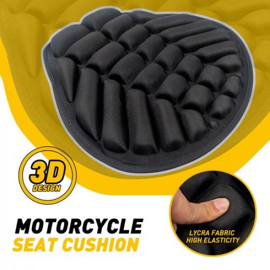 

Black Gel Cover Seat Comfort Cushion Pad Shock Absorb Fits Motorcycle Fit