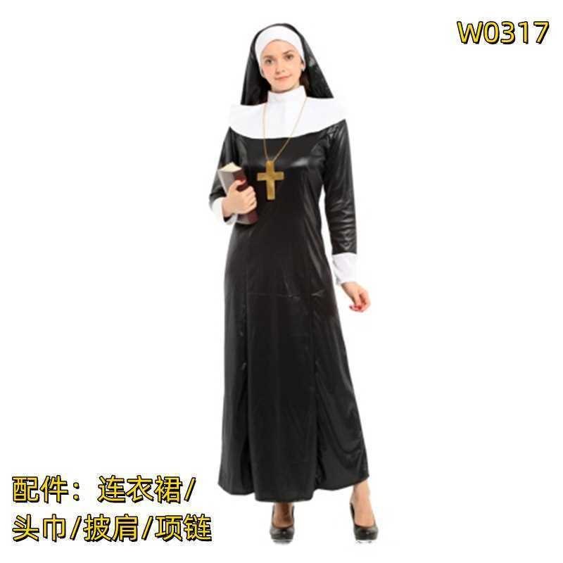 Halloween adult nun costume masquerade female priest virgin Mary costume